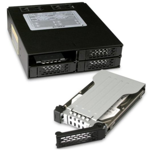 Painel de instalação Icy Dock MB994SP-4SB-1 2.5 polegadas Alumínio Preto