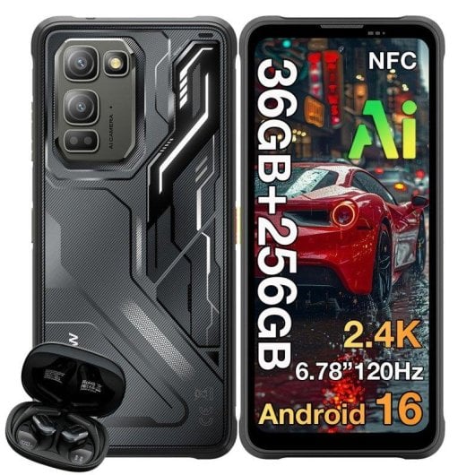 Blackview Fort 5 4G 12GB 256GB 6,78" Negro Incluye auriculares