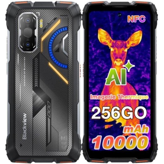Blackview Rock 3 4G 8GB 256GB 6.78" Negro/Naranja