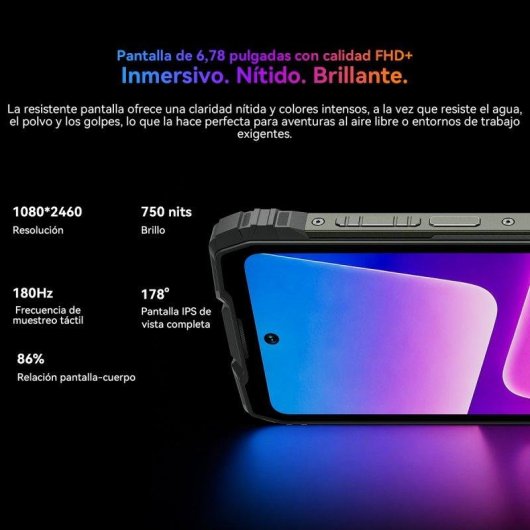Blackview Rock 3 4G 8GB 256GB 6.78" Negro/Naranja