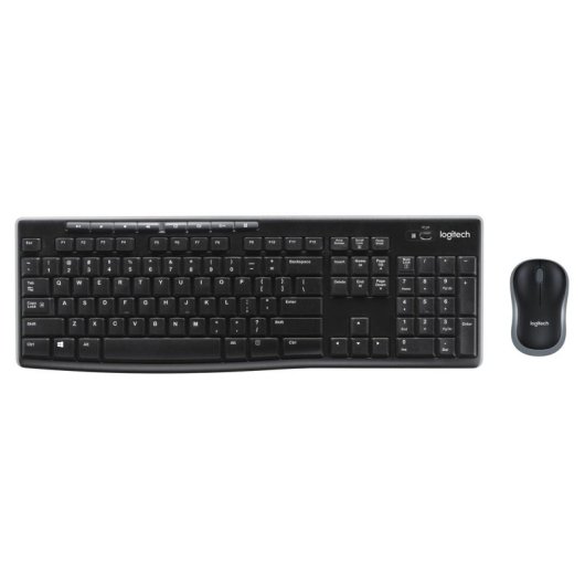 Teclado Logitech MK270 inalámbrico completo con ratón y receptor nano USB
