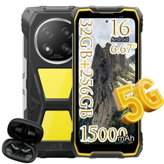 Blackview Rock 2 Pro 5G 8GB 256GB 6.67" Negro/Amarillo Incluye auriculares