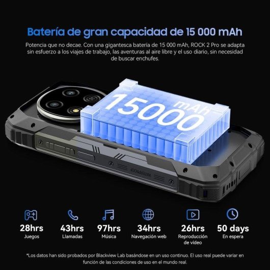 Blackview Rock 2 Pro 5G 8GB 6.67" 256GB Nero Batteria 15000mAh