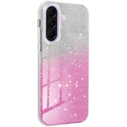 Funda para móvel Cool Glitter Bicolor Plástico Rosa Antichoque para Samsung A376 Galaxy A37 5G
