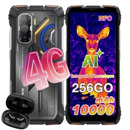 Blackview Rock 3 4G 8GB 256GB 6.78" Negro/Naranja Incluye auriculares