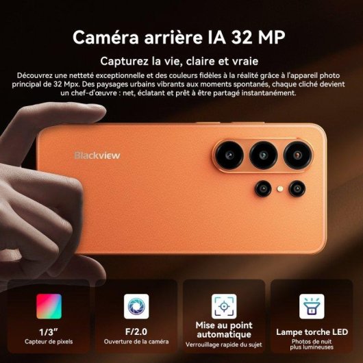 Blackview Wave 10 4G 8Go 128Go 6.88" Orange