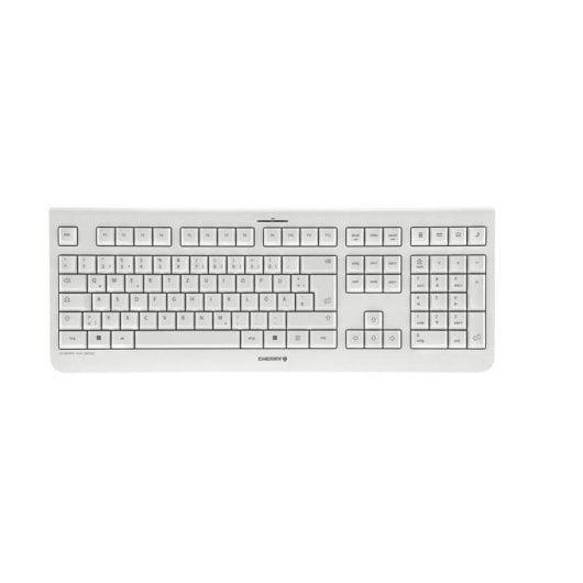 Clavier Cherry KW 3000 sans fil complet QWERTZ blanc avec repose-poignets
