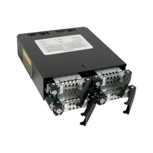 Painel Icy Dock MB994SK-1B Preto Alumínio 2 ventoinhas 4 SATA