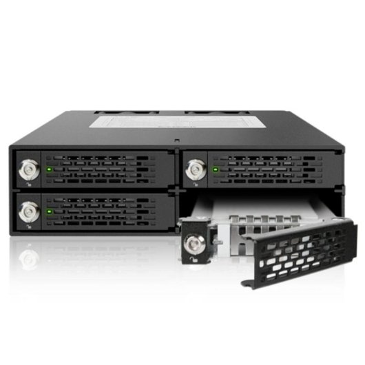 Painel Icy Dock MB994SK-1B Preto Alumínio 2 ventoinhas 4 SATA