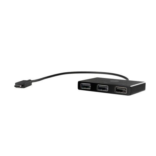 Hub HP 3 Ports USB 3.2 Gen 1 USB-C auf USB-A tragbar schwarz