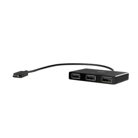 Hub HP 3 porte USB 3.2 Gen 1 USB-C a USB-A portatile nero leggero