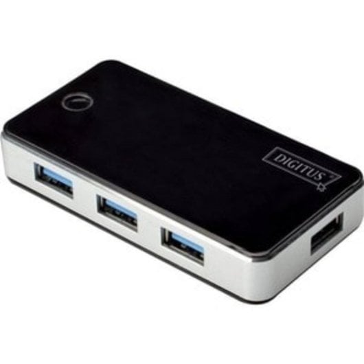 Hub Digitus 4 Ports 5 Gbps USB 3.2 Gen 1 schwarz silber mit AC-Adapter