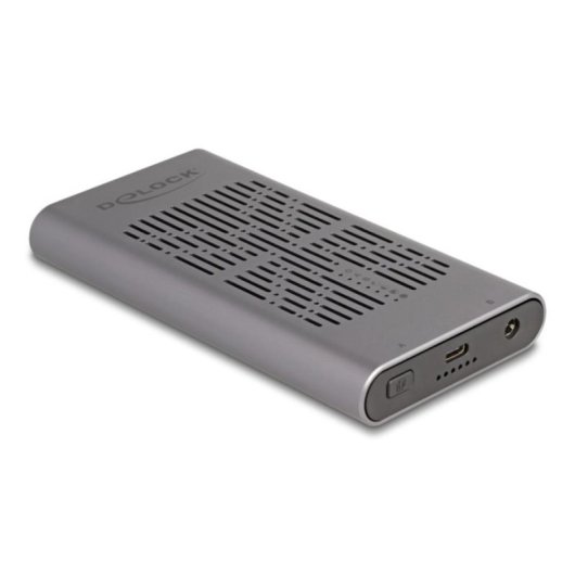 Caja PC Delock SSD M.2 NVMe PCIe Aluminio Gris USB Type-C Clonación