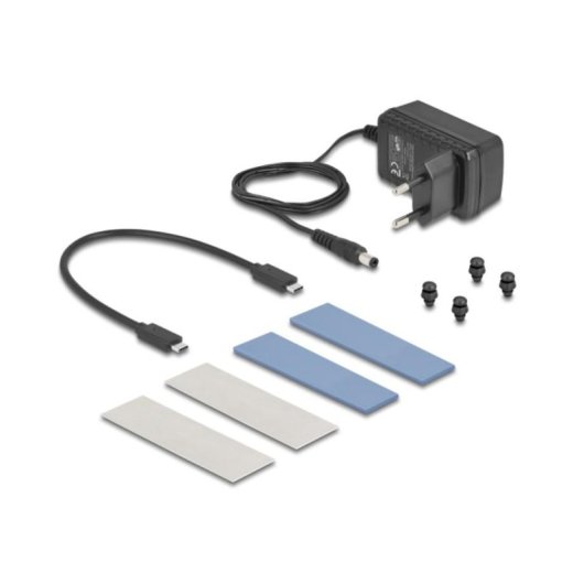 Caja PC Delock SSD M.2 NVMe PCIe Aluminio Gris USB Type-C Clonación