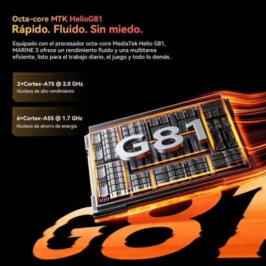 OSCAL Marine 3 4G 8GB 128GB 6,56" Negro Incluye auriculares