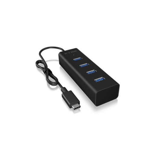 Hub ICY BOX 4 Ports 5000 Mbit/s IB-HUB1409-C3 Aluminium Schwarz USB 3.2 Gen 1