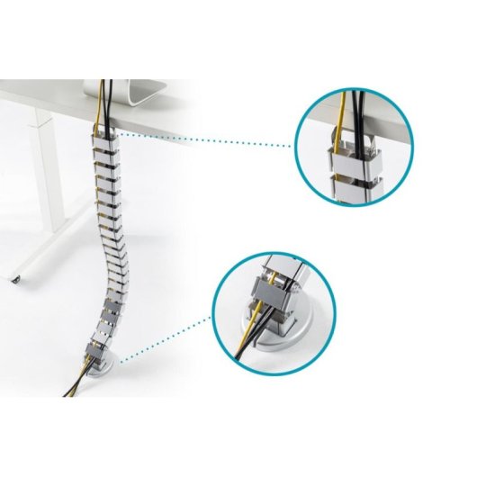 Canalina portacavi Assmann Electronic DA-90506 ABS metallo argento 1300 mm