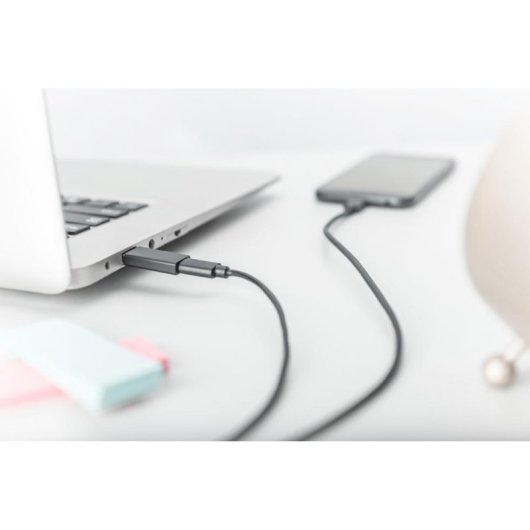 Adaptador Digitus USB-C USB 3.0 5 Gbit/s 15 W Alumínio