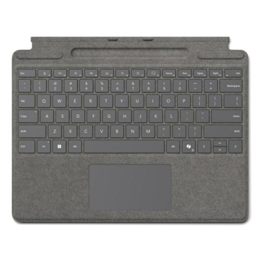Tastatur Microsoft 8XB-00197 magnetisch Touchpad Alcantara Surface Pro Platin