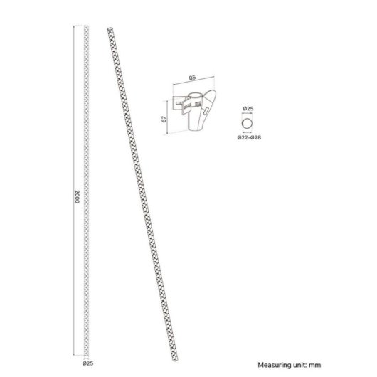 Organizador de cables Neomounts ADS06-142BL para 1-5 cables negro