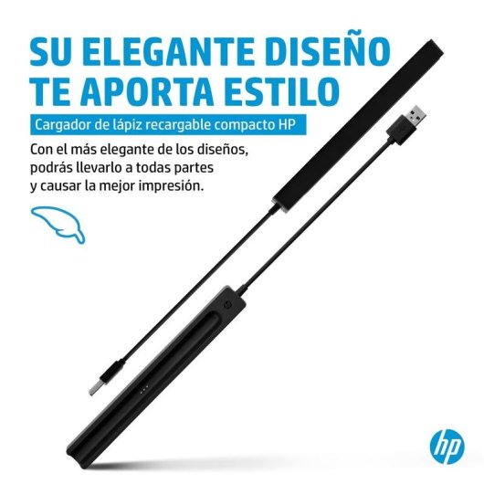 Cargador de Lápiz Recargable HP Slim USB Negro 0.15 m