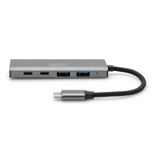 Hub Digitus 4 Ports USB-C 10 Gbps 2 USB A + 2 USB-C Aluminium Grau