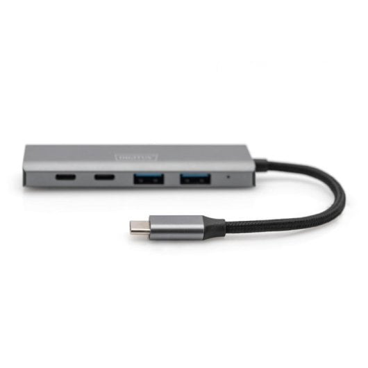 Hub Digitus 4 Ports USB-C 10 Gbps 2 USB A + 2 USB-C Aluminium Grau