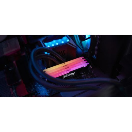 Mémoire RAM Kingston FURY Beast RGB 64Go 2x32Go DDR4 3200MHz CL16 Noir
