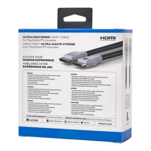 Cavo HDMI PowerA 3 m HDMI 2.1 ARC HDR Nero/Grigio