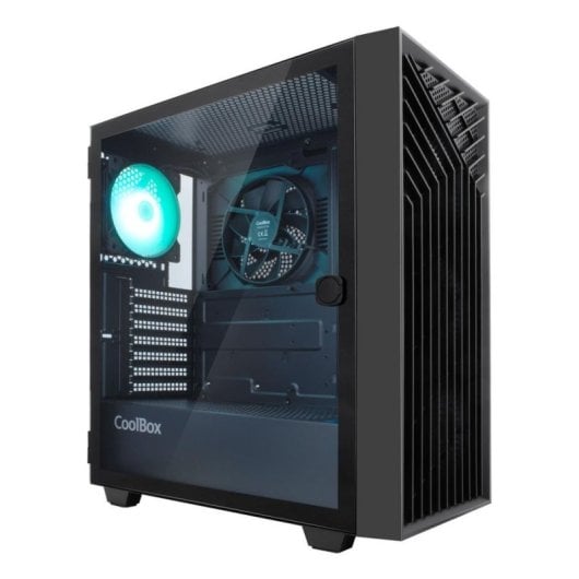 Carcasa Coolbox GA300 Gridline ARGB Black con 5 ventiladores y cristal templado