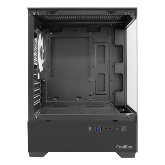 Carcasa CoolBox GM200 Vision Lite Negra USB-C 3.2 Gen1 Sin Fuente 1 Vent. ARGB