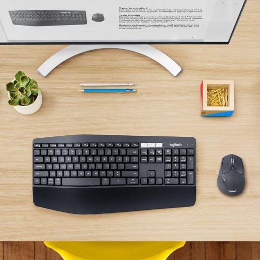 Tastatur Logitech MK850 Performance kabellos QWERTZ mit Maus und Handballenauflage