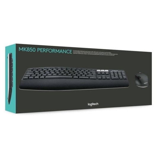 Tastatur Logitech MK850 Performance kabellos QWERTZ mit Maus und Handballenauflage