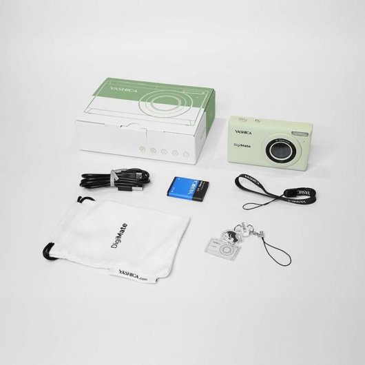 Cámara Compacta Yashica DigiMate 64MP Zoom Digital 18x USB Tipo C Verde