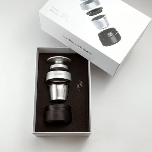 Kit para hacer café Outin Nano Espresso Negro/Plata Acero Inoxidable