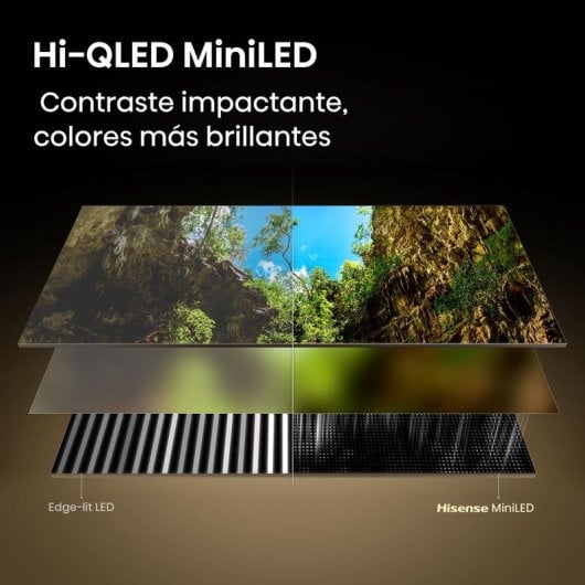 TV Hisense QLED 50E8S 50" 4K UltraHD 144Hz Smart TV HomeOS HDR10+ Dolby Vision Subwoofer