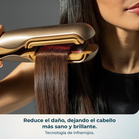 Plancha de Pelo Profesional Cecotec AirLisse 6in1 iTwerk 230ºC 4 Ajustes Iónica Infrarrojos Champagne