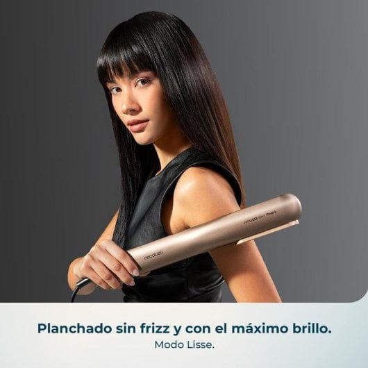 Plancha de Pelo Profesional Cecotec AirLisse 6in1 iTwerk 230ºC 4 Ajustes Iónica Infrarrojos Champagne