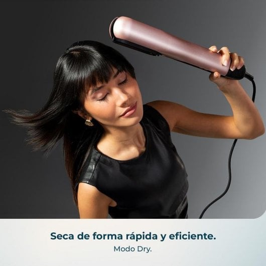 Plancha de Pelo Profesional Cecotec AirLisse 6in1 iTwerk 230ºC 4 Ajustes Iónica Infrarrojos Champagne