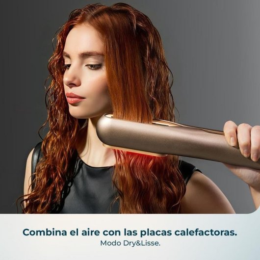 Plancha de Pelo Profesional Cecotec AirLisse 6in1 iTwerk 230ºC 4 Ajustes Iónica Infrarrojos Champagne
