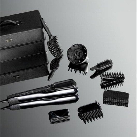 Plancha de Pelo Cerámica Cecotec AirLisse 6in1 iTwerk Platinum 230ºC 4 Ajustes Iónica Seco y Húmedo Negro