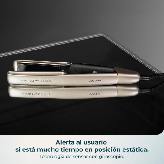 Plancha de Pelo Seda Cecotec Lisse Plasma Sensor 220ºC Autoapagado Placas Flotantes Champagne