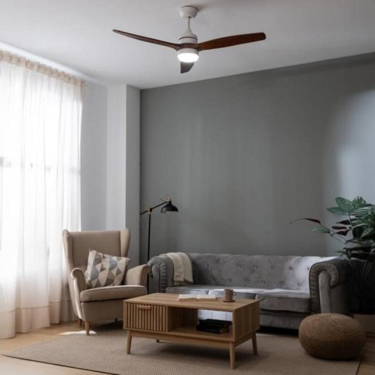 Ventilador de techo Cecotec EnergySilence Aero 5230 40W con luz, 6 velocidades, función invierno-verano y mando, aspas d