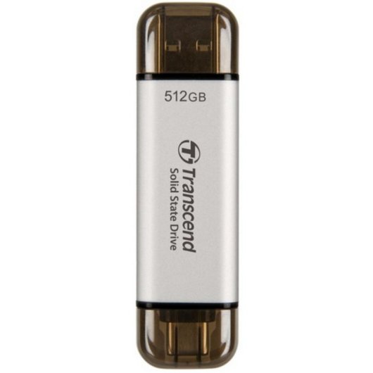 Disco Duro Transcend ESD310 512 GB SSD USB 3.2 Gen 2 1050 MB/s Plata