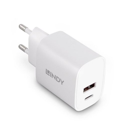 Lindy 73413 20W USB-C und USB 2.0 Schnellladung 12V 3A Ladegerät