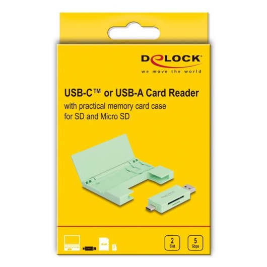 Lecteur de cartes DeLOCK 91015 USB 3.2 Gen 1 Menthe