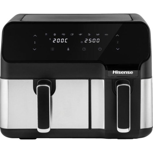 Fritadeira de Ar Hisense HAF2900D 8,6L 1700W Dupla Zona LED Touch