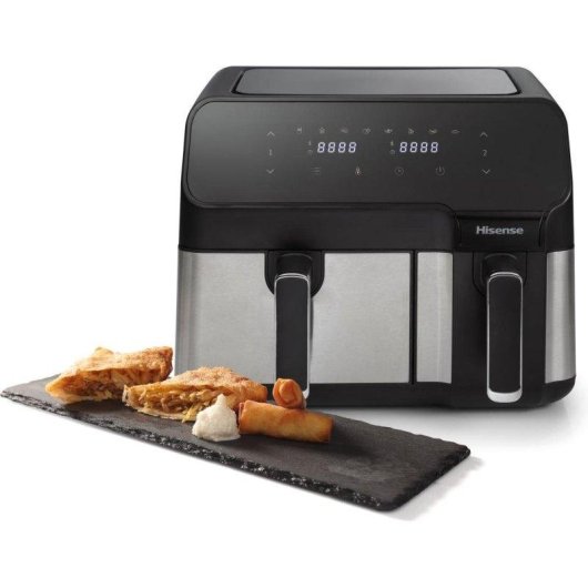 Fritadeira de Ar Hisense HAF2900D 8,6L 1700W Dupla Zona LED Touch