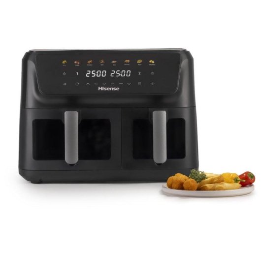 Airfryer Hisense HAF2700DCD Double Panier 11L 2700W 8 Programmes Double Résistance