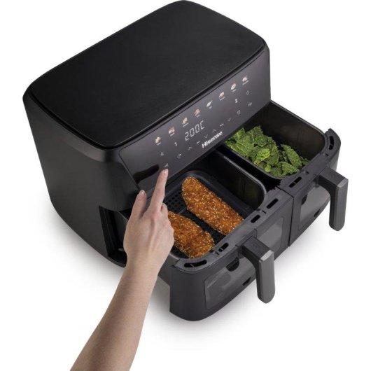 Airfryer Hisense HAF2700DCD Double Panier 11L 2700W 8 Programmes Double Résistance